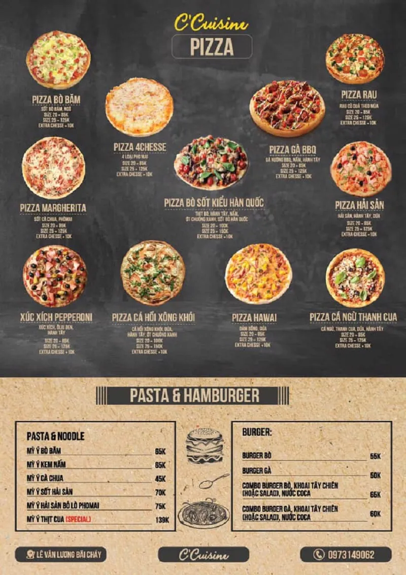 Ăn thả ga quên lối về cùng C Cuisine Pizza & Burger