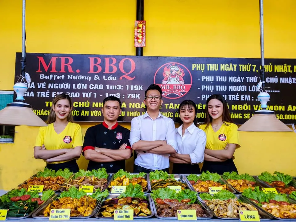 Buffet Nướng & Lẩu 119k Mr BBQ Hội An – BBQ đồng giá 119k với không gian thoáng mát