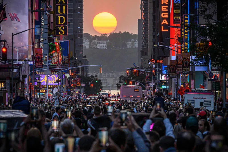 Chiêm ngưỡng sự kiện hoàng hôn Manhattanhenge đẹp tuyệt sắc