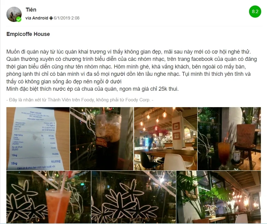 Cuối tuần chill cùng âm nhạc tại EMPI Coffee House Cần Thơ