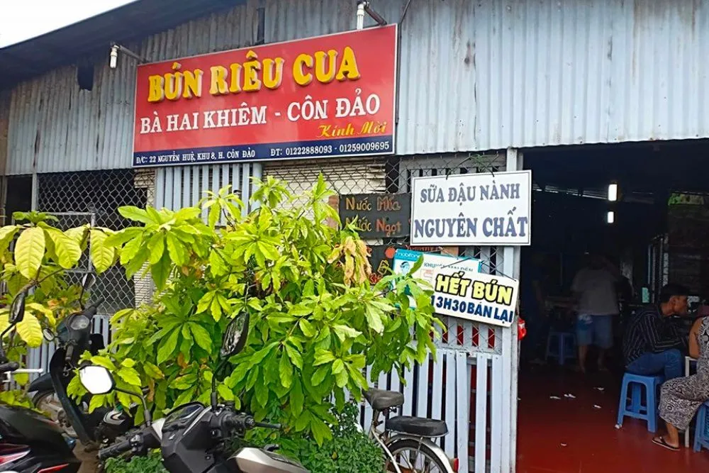 Đặc sắc quán Bún riêu Bà 2 Khiêm Côn Đảo đốn tim thực khách phương xa