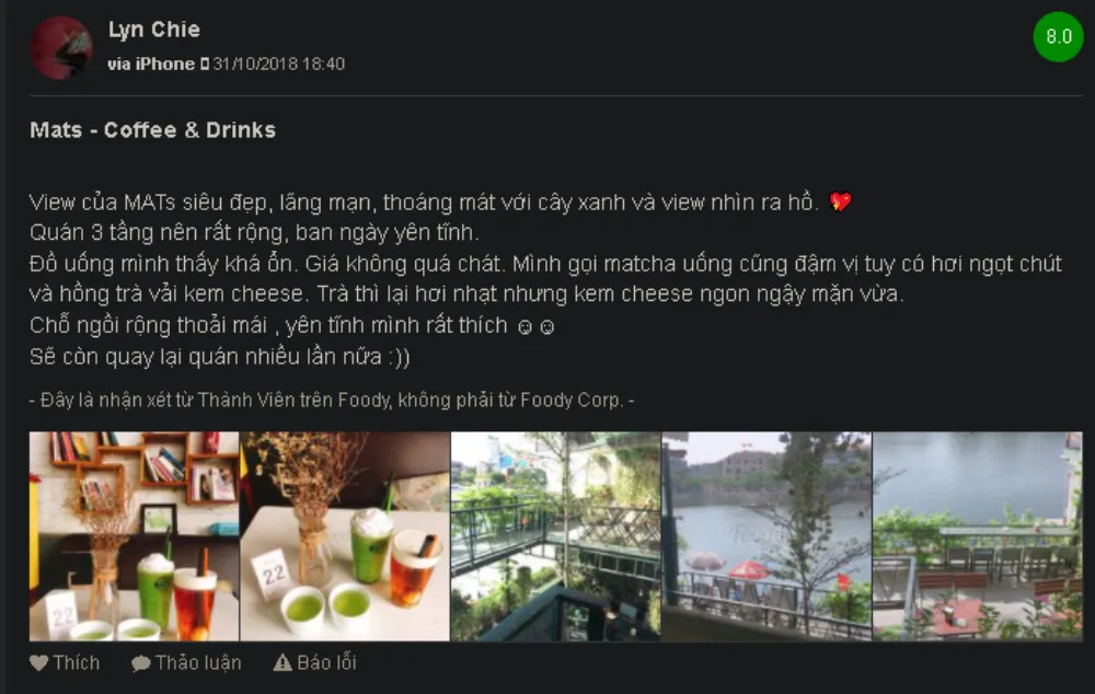 Đến MATs – Connect, Coffee and More ngắm cảnh hồ Sen đẹp lung linh