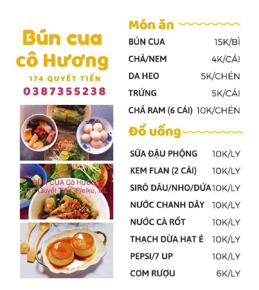 Ghé Bún mắm cua cô Hương để thưởng thức đặc sản độc đáo của phố núi