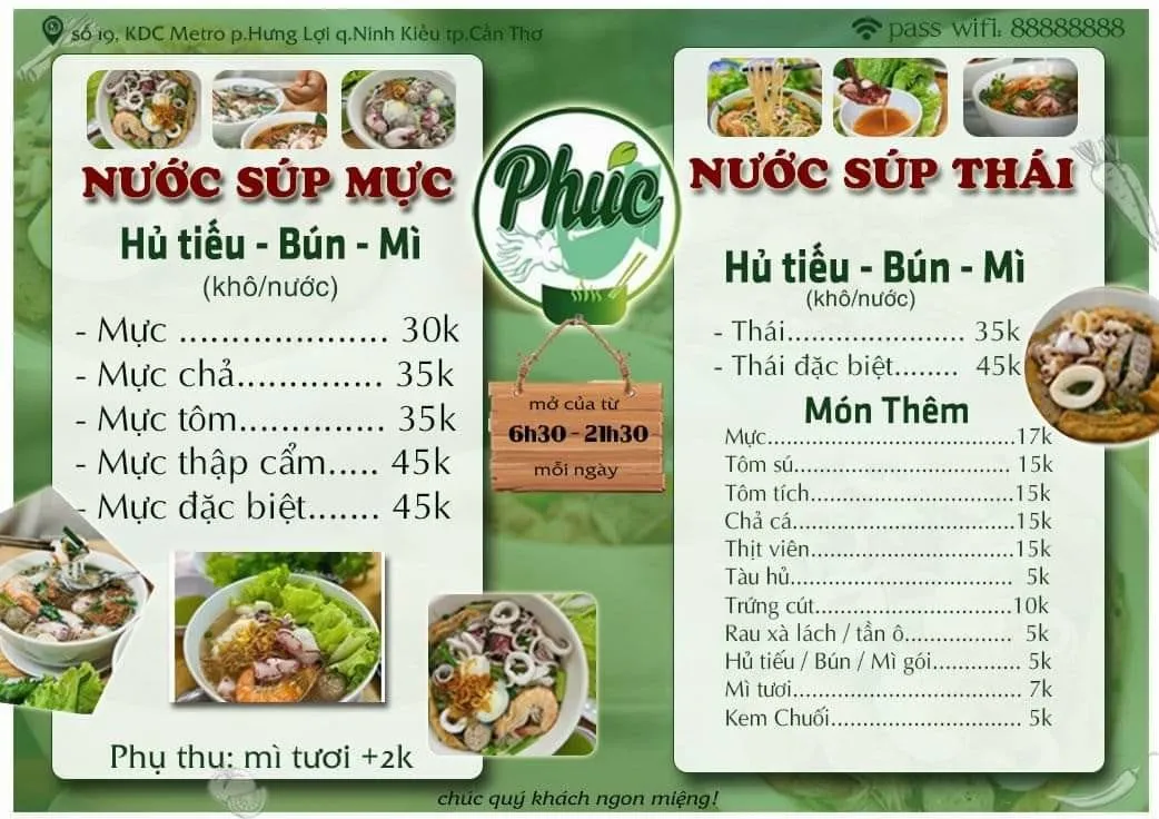 Hé lộ quán Hủ tiếu mực Phúc ăn là ghiền ở Cần Thơ