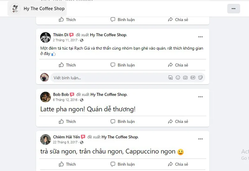 Hy the coffee shop và không gian cà phê trẻ trung, hiện đại