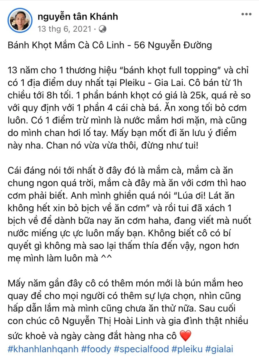 Khám phá bánh khọt mắm cà cô Linh, quán ăn bình dân tại Gia Lai