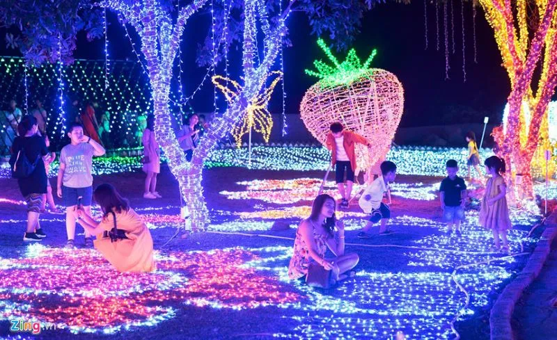 Khám phá Lễ hội ánh sáng Mộc Châu tại Công viên ánh sáng Pha Luông