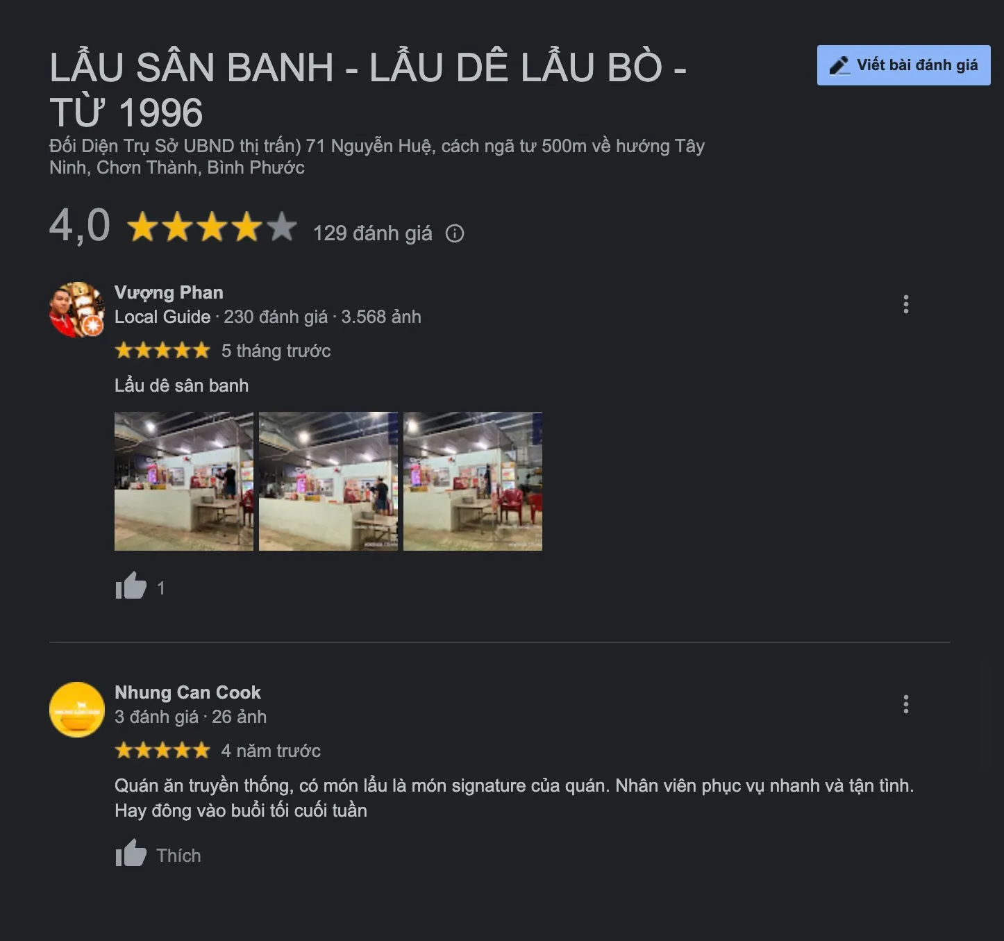 Lẩu dê sân banh, quán ngon Bình Phước không thể bỏ lỡ vào dịp cuối tuần