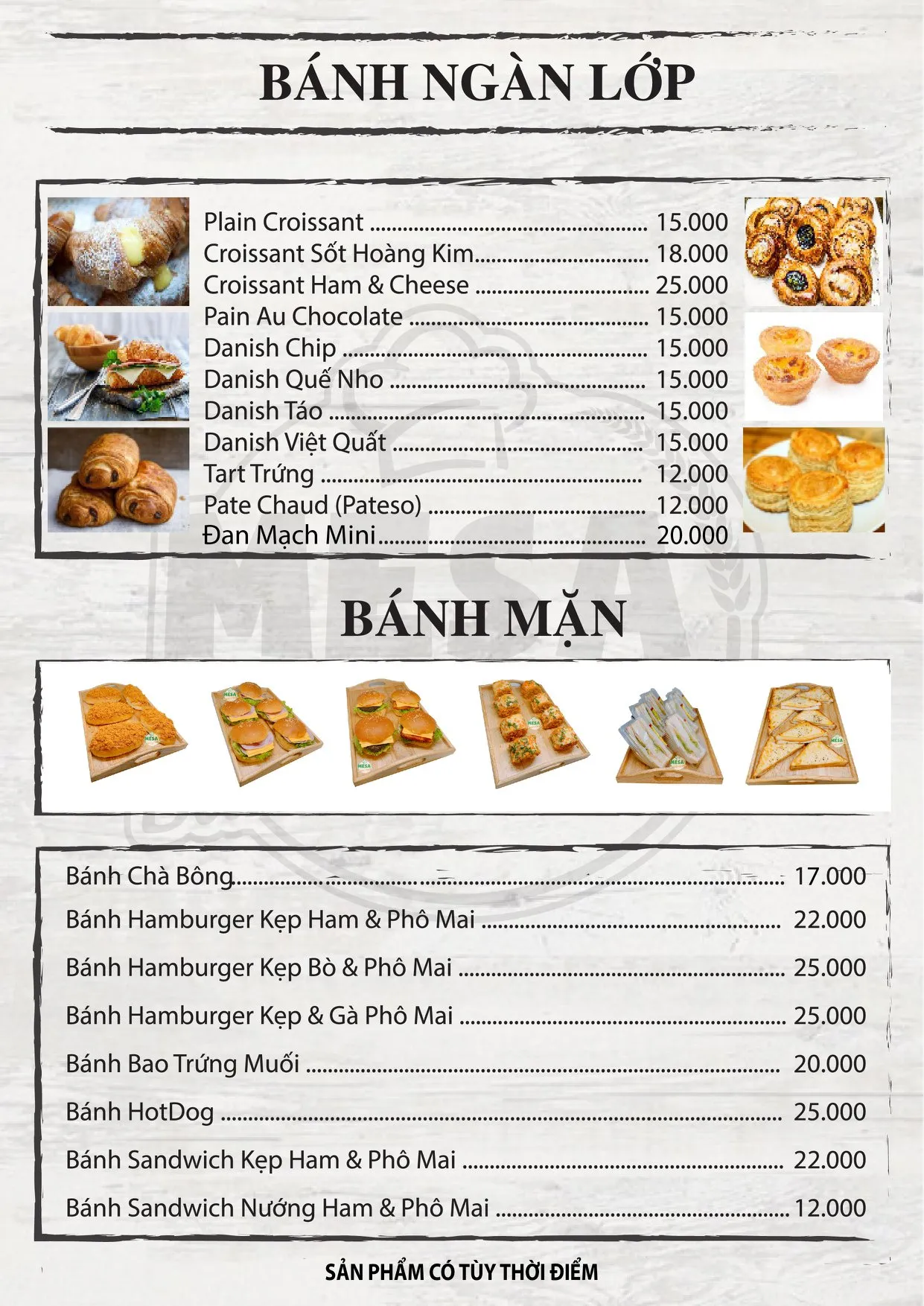 Mesa Bakery Coffee nơi luôn mang đến làn gió mới mẻ với menu độc đáo