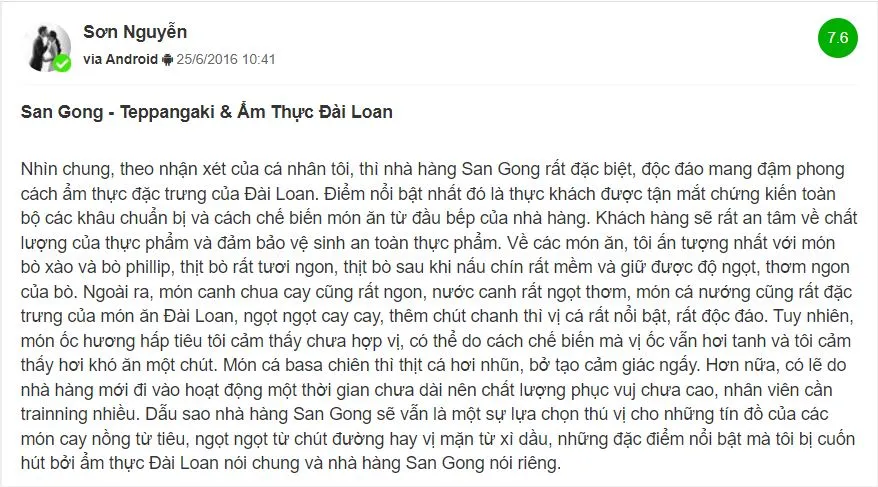 Một thoáng đặc biệt tại Teppangaki Ẩm Thực Đài Loan (San Gong Hai Phong)