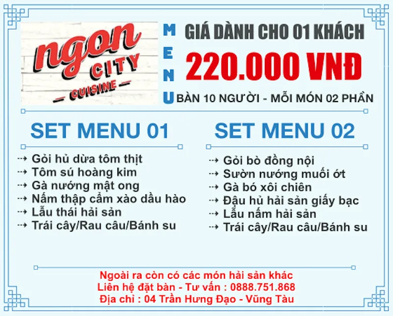 Ngất ngây với ẩm thực Thái hương vị Việt ở Ngon City tại Vũng Tàu