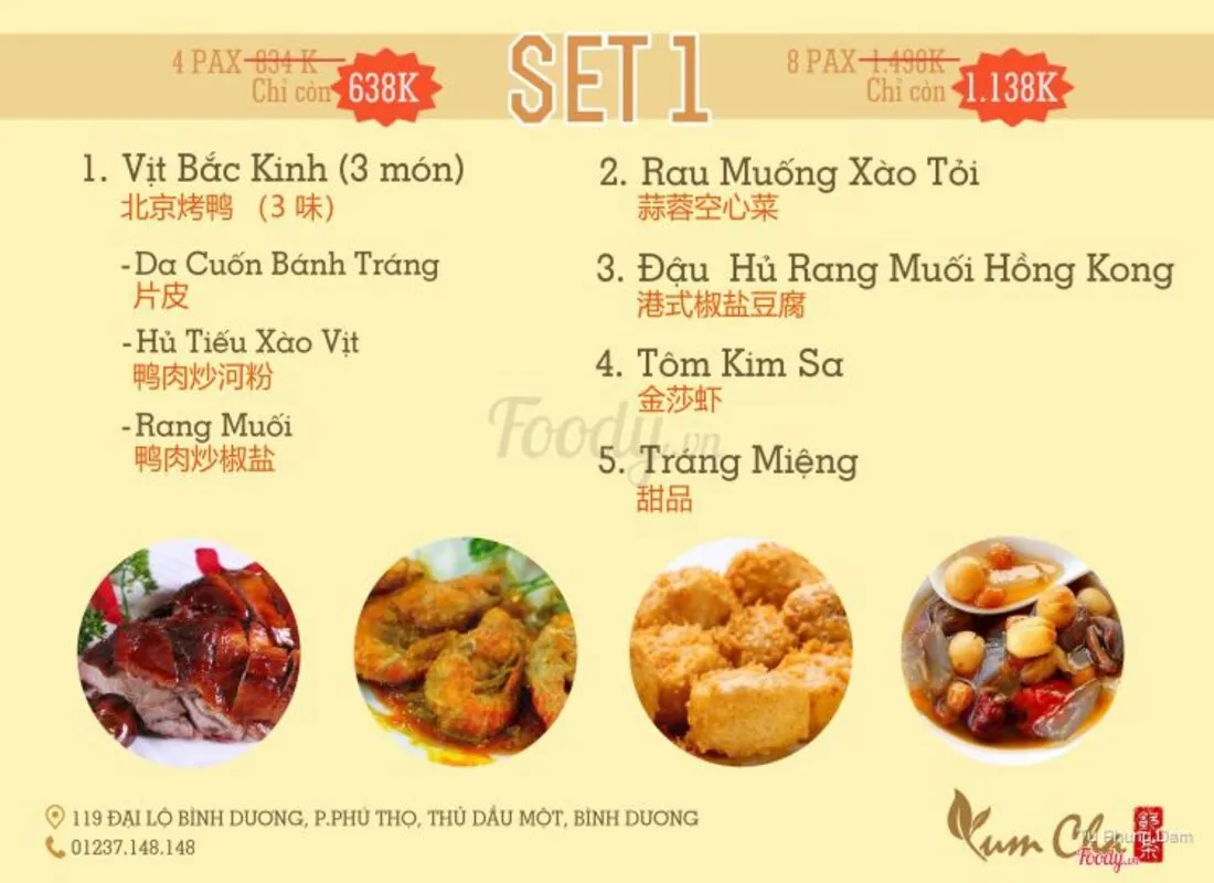 Nhà hàng Yum Cha, thiên đường món Trung Hoa tại đại lộ Bình Dương