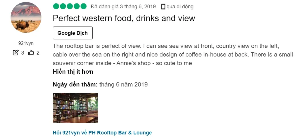 PH Rooftop Bar & Lounge – Đẳng Cấp Nhà Hàng Đảo Ngọc Sang Trọng