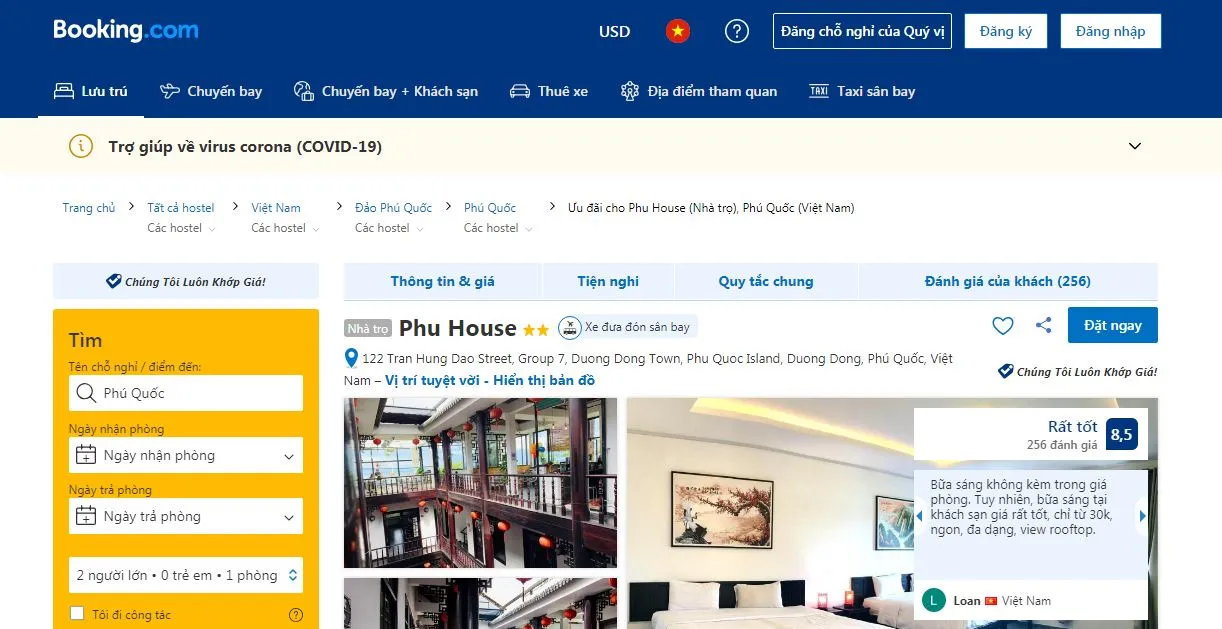 Phu House Hostel Phú Quốc – Đẹp mê mẩn hostel kiến trúc truyền thống