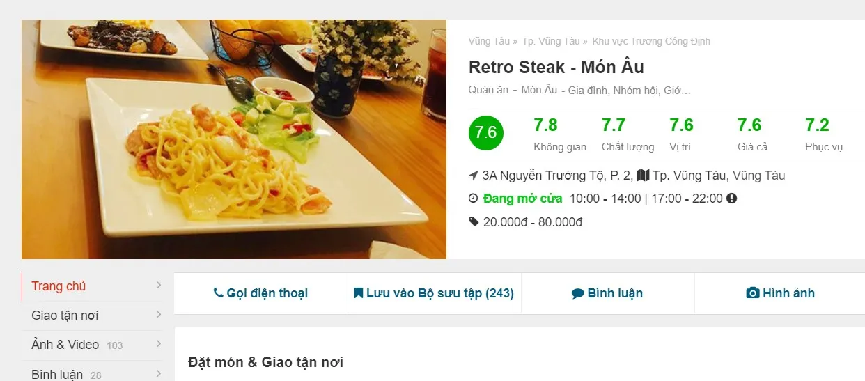 Retro Steak Vũng Tàu – Nhà hàng steak mang phong cách cổ điển