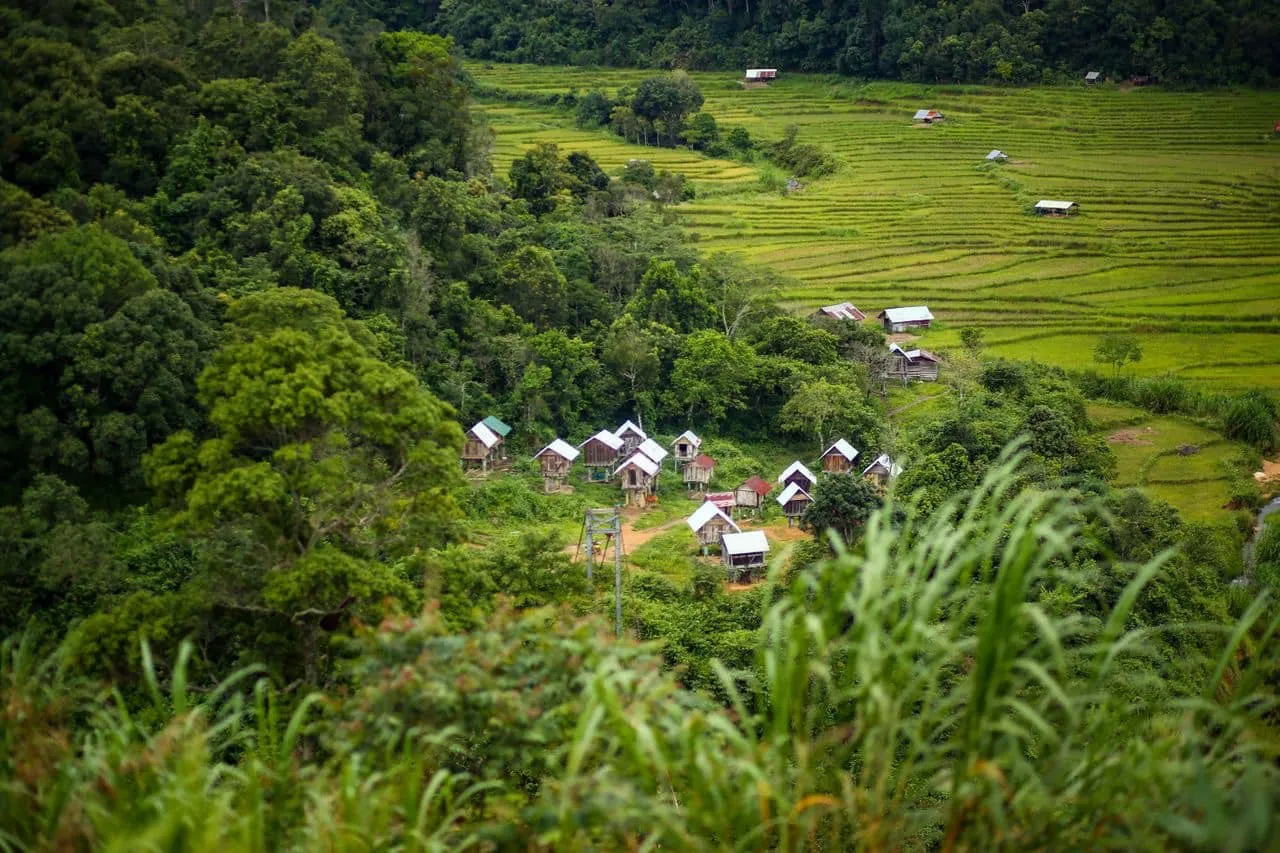 Ruộng bậc thang làng Kon Tu Rằng bình yên trên cao nguyên thơ mộng