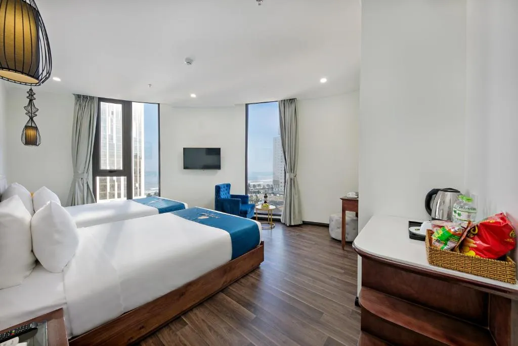 Sea Corner Boutique Hotel and Apartment khiến bạn chìm đắm vào không gian xanh đại dương