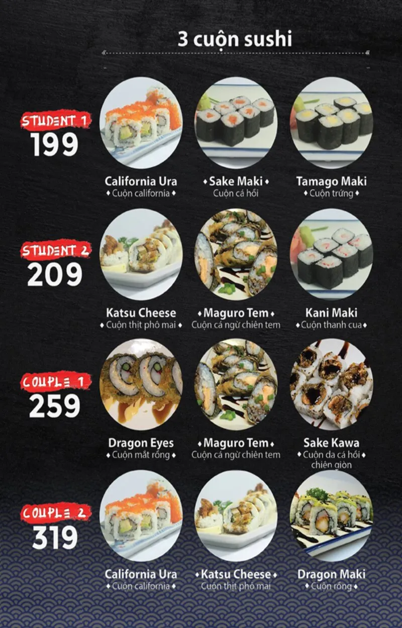 Sóc Sushi, một trong những quán ngon Bình Dương thuộc phong cách Nhật Bản