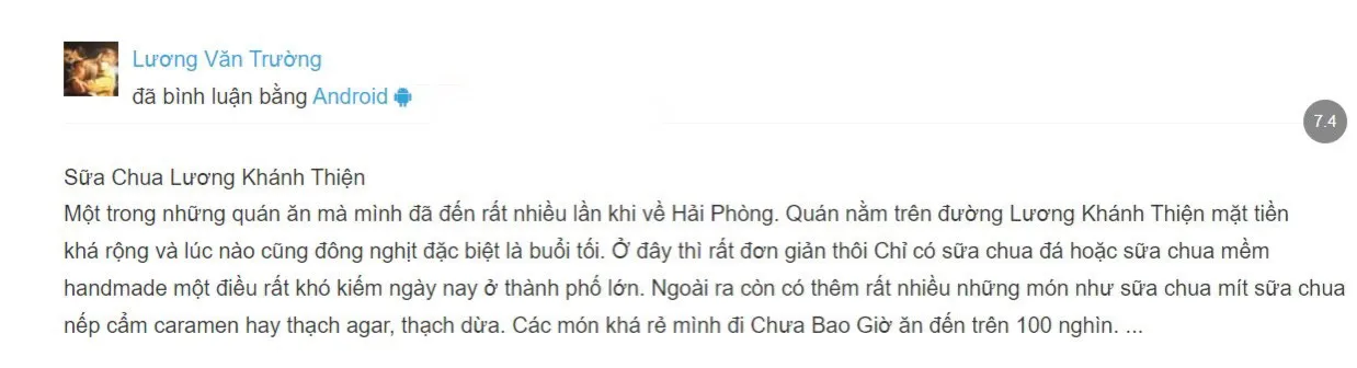 Sữa chua Lương Khánh Thiện – Món ăn vặt gây thương nhớ