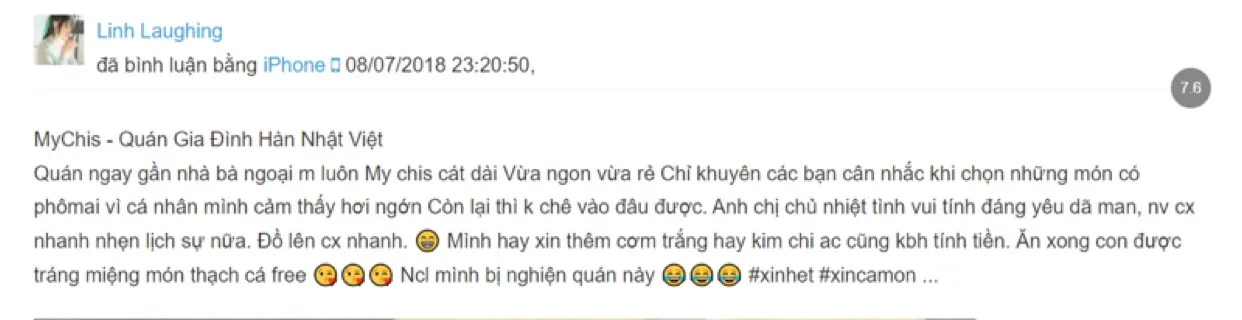 Thèm món Hàn Nhật? Có ngay Mychis Quán phục vụ cho bạn đây!