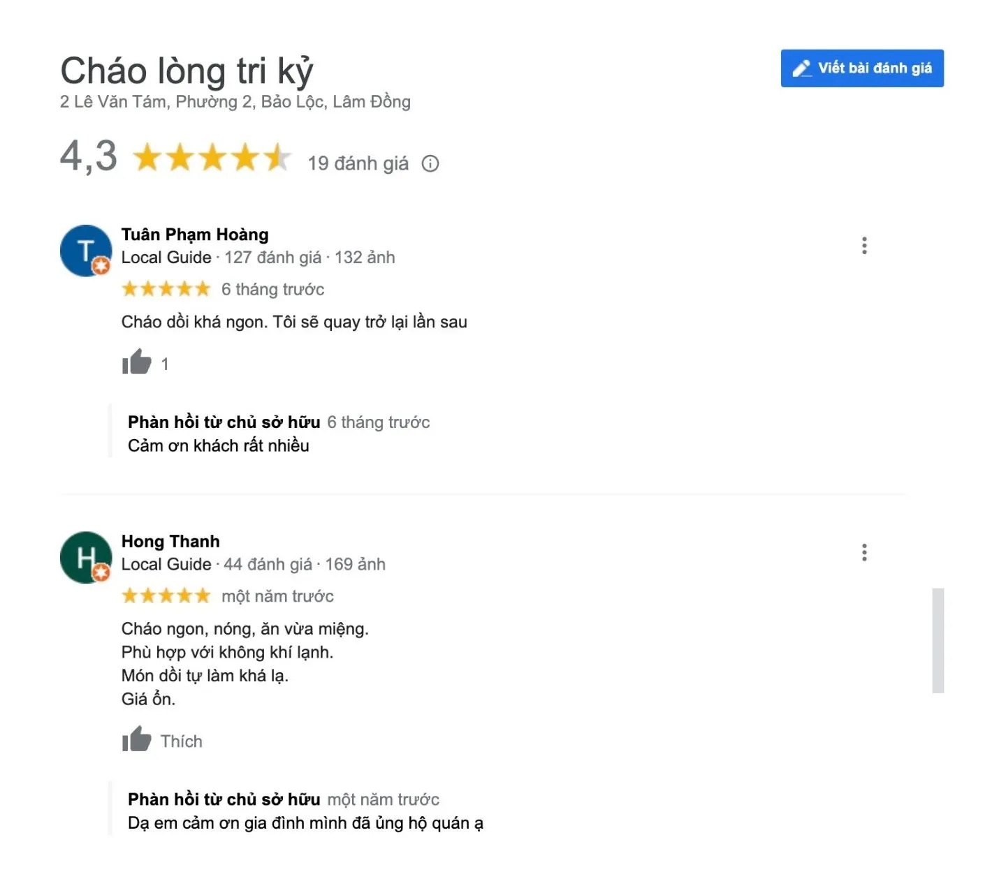 Thơm ngon hương vị Cháo lòng Tri Kỷ đã thử một lần liền nhớ mãi