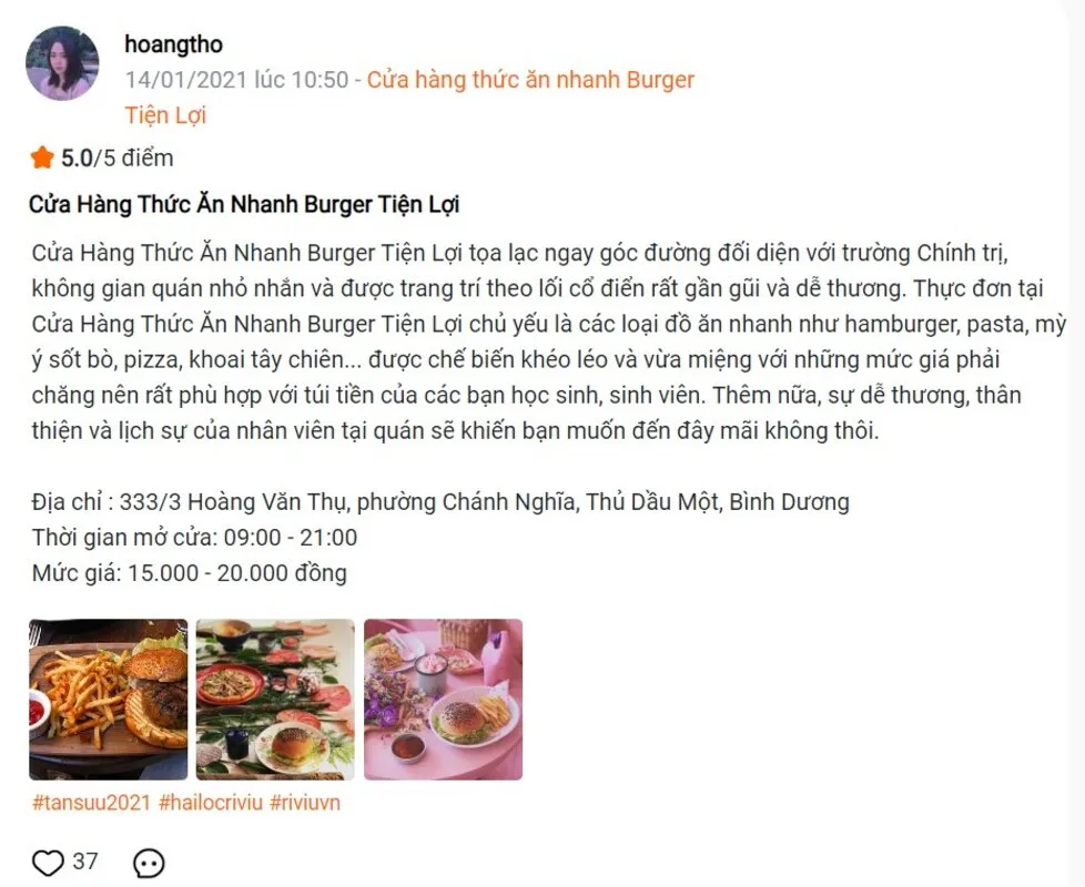 Thưởng thức Burger Tiện Lợi Bình Dương, hương vị hấp dẫn đến từ phương Tây