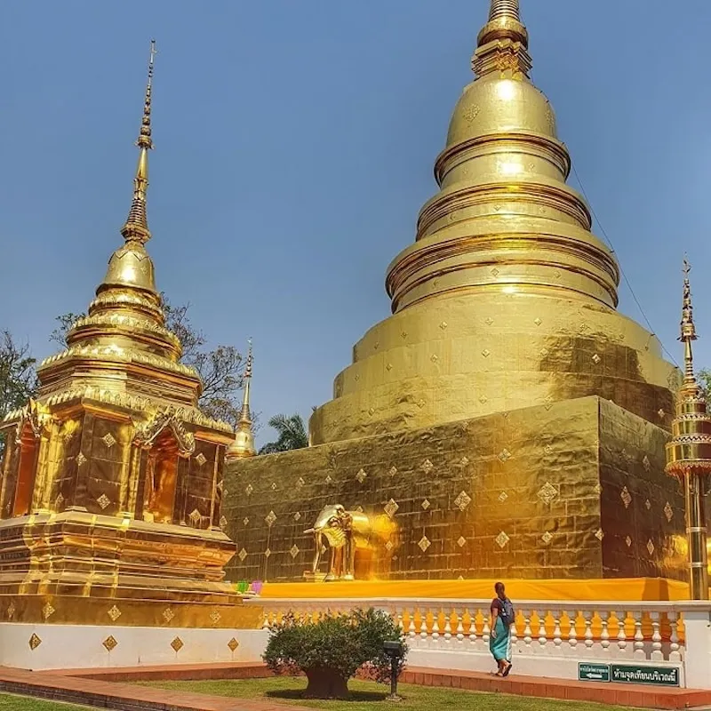 Wat Phra Singh với kiến trúc Lanna tại Chiang Mai